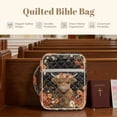 thumbnail image 4 of FOR U DESIGNS Highland Cattle Flower Print Bible Cover for Women Men Lightweight Bible Holder Case Reusable Bible Carrier Tote Bag Bible Protective with Handle and Zipper, 4 of 7