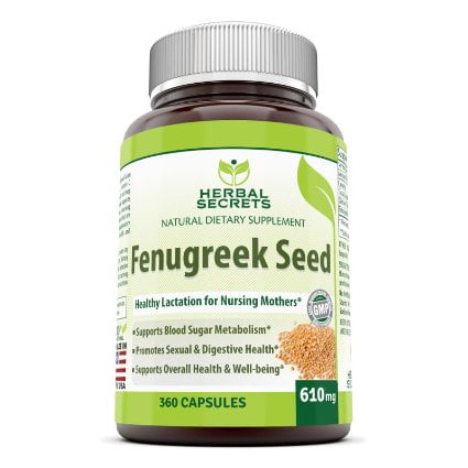 Herbal Secrets Fenugreek Seed 610 Mg 360 Capsules