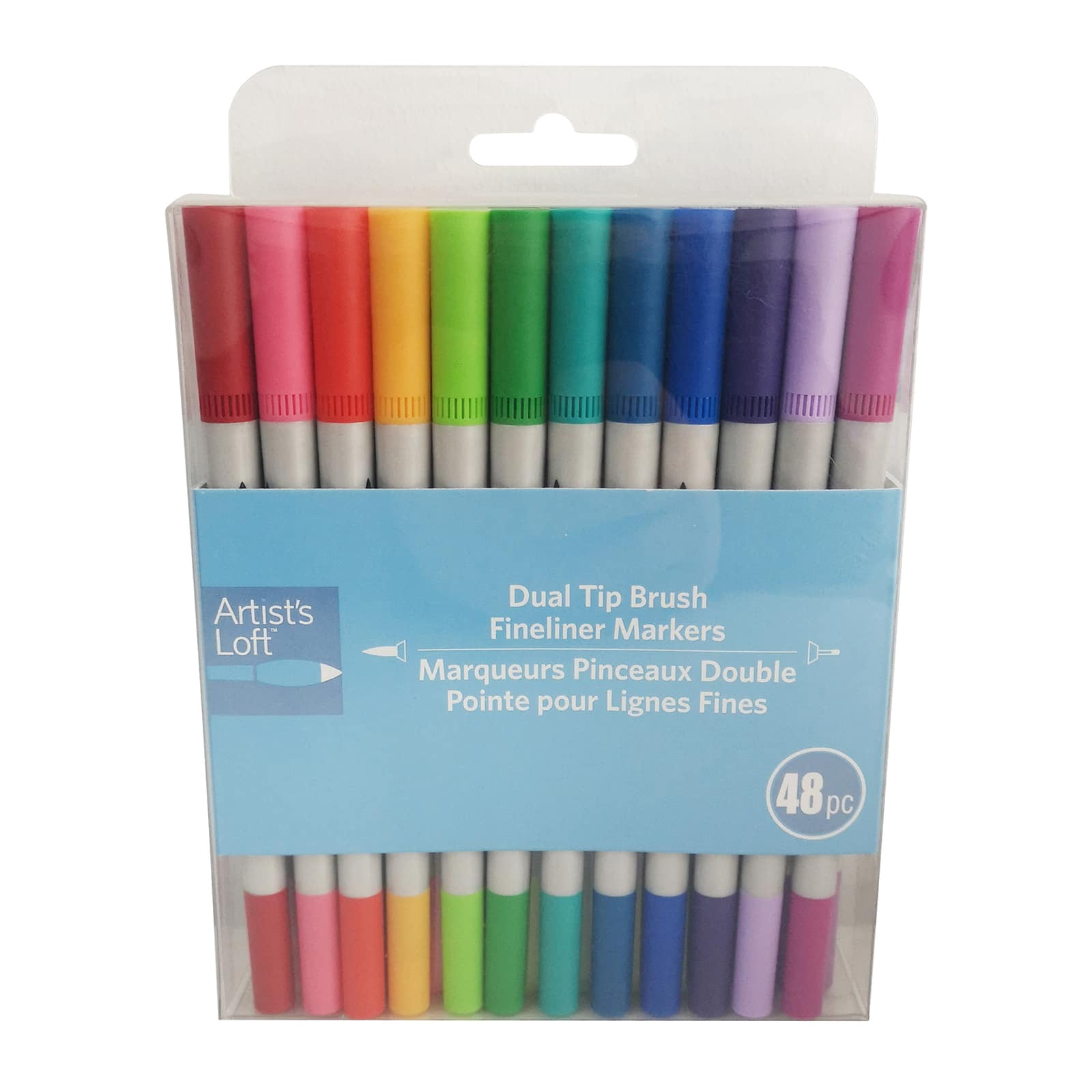 Artist's Loft Dual Tip Brush Fineliner Markers, 6 Packs: 48 ct. (288 total)