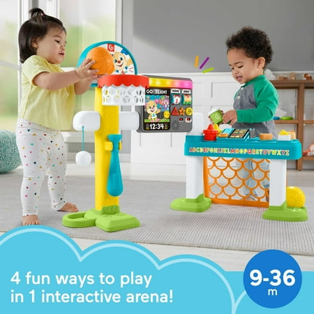 Fisher-Price Laugh & Learn 4-in-1 Game Experience Sports Activity Center & Toddler Learning Toy