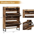 thumbnail image 3 of FANRAL Shoe Cabinet with 2 Flip Drawers Narrow Shoe Storage Cabinet Organizer Wooden Freestanding Rack Hidden Slim Storage for Entryway,Hallway,Living Room,Bedroom, 3 of 9
