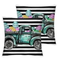 thumbnail image 2 of Awypu Easter Throw Pillow Covers Truck with Easter Eggs Pillow Covers Throw Cushion Case Farmhouse Living Room Bedroom Couch Sofa Decor for Spring Easter,2 Pcs, 2 of 6