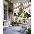 thumbnail image 4 of nqOlkjepod Outdoor Curtains for Patio Waterproof, Beige Brown Stripe Outdoor Privacy Panels Grommet, Modern Abstract Wave Silhouette Blackout Outside Curtains for Porch/Cabana 54"x108", 1 Panel, 4 of 8