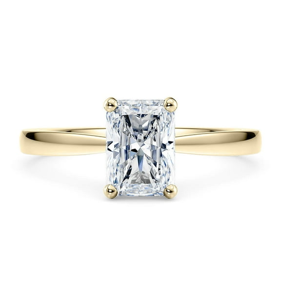 Sparkling Splendor Rings for Women 1.5 Ct Radiant Cut Lab Grown Diamond Ring Prong-Setting 10K Solid Rose, White & Yellow Gold