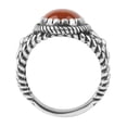 thumbnail image 5 of Sterling Silver Red Jasper Concha Flower Ring, Sizes 5 to 10, 5 of 9