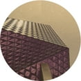thumbnail image 1 of Ahgly Company Tapis d'Intérieur Rond Lavable en Machine Transitionnel Brun Foncé, 8 Pieds Rond, 1 of 7