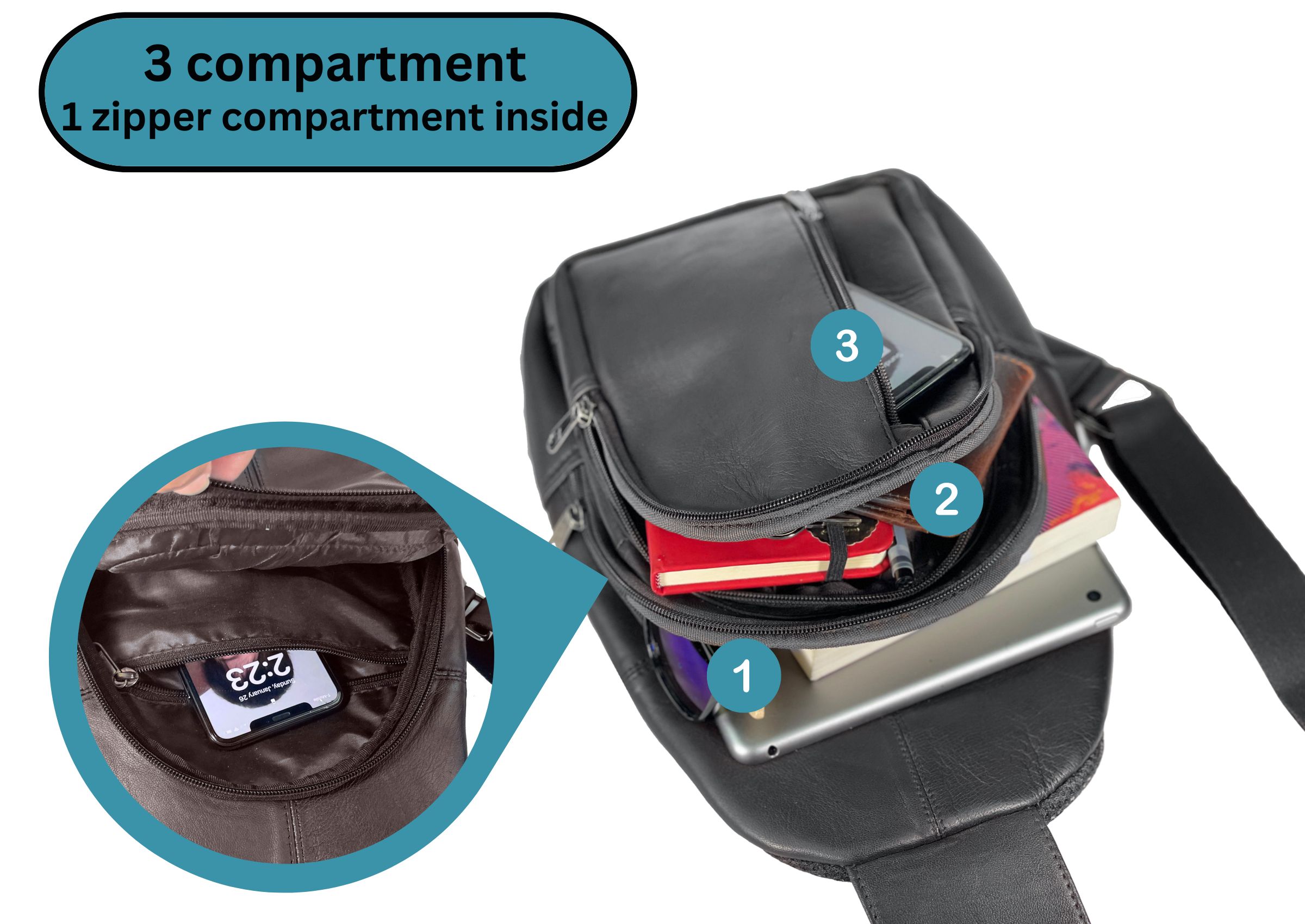 Sling Bag Crossbody Bag Shoulder Pack Lightweight Travel Hiking Men Women-by Bullz