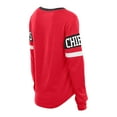 thumbnail image 3 of Women's New Era Red Kansas City Chiefs Plus Size Throwback Lace-Up Long Sleeve T-Shirt, 3 of 3