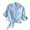 Light Blue, variant on Fashion Women's Casual Solid Color Midriff-baring Short Sleeve Lapel Neck Denim Jacket
