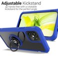 thumbnail image 6 of CoverON Apple iPhone 12 Case / iPhone 12 Pro Case (6.1"), Ring Holder Kickstand Magnetic Mount Clear Hard Back Cover Rubber Bumper, Blue, 6 of 9