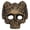 Bronze, variant on Halloween Antelope Animal Skull Mask,Scary Demon Skull Mask,Resin White Skeleton Ram Horns Masks Costume