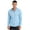 Blue, variant on Sinleey Men's Full Zip UPF 50+ Shirt Hooded Light Jacket Long Sleeves Sun Protection Rash Guard for Grey 4XL