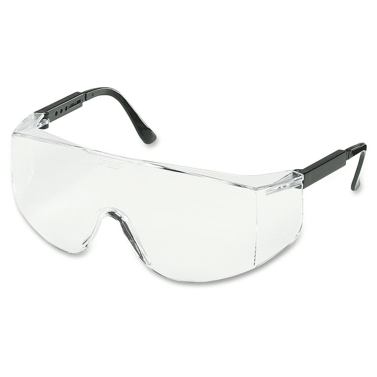 Tacoma Wraparound Safety Glasses, Black Plastic Frame, Clear Lens Tacoma Wraparound Safety Glasses, Black Plastic Frame, Clear Lens