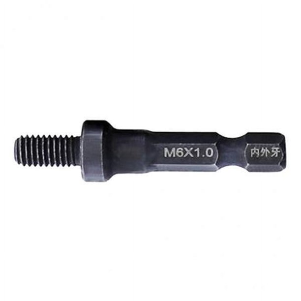 Adaptador de Broca de Tornillo 6x, Adaptador de Vástago Hexagonal de 1/4 Pulgadas, Herramienta Adaptadora de Mandril de Taladro de Rosca a-M6 6 piezas