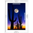 thumbnail image 5 of Art.com Moon over Saguaro Cactus (Carnegiea Gigantea), Tucson, Pima County, Arizona, USA Photographic Print, White Frame Wall Art, 21" x 29", 5 of 5