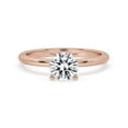 thumbnail image 4 of 1.50 CT Round Brilliant Cut Diamond Hidden Halo Engagement Ring 4 Prong Set Delicate Ring For Women 18k Rose Gold Unique Proposal Ring, 4 of 5