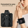 thumbnail image 6 of ELEHOLD Case for Samsung Galaxy Z Flip 6,Cute Luxury Soft Premium Leather Shockproof with Wrist strap Ultra Thin Protection Cover for Women Girl for Galaxy Z Flip 6,Black, 6 of 8