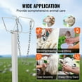 thumbnail image 6 of VEVOR Goat & Sheep Stand, 51x23 inch Livestock Stand, Metal Livestock Milking and Shearing Stand 21" to 33" Adjustable Height, with Headpiece and Nose Loop, 500lbs Loading Weight, White, 6 of 9