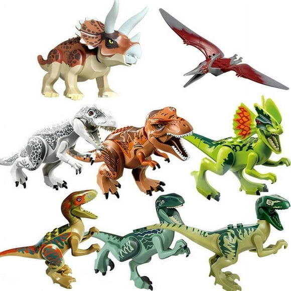Jurassic World Dinosaur Toys Building Kits Set for 6 Year Olds & Up 8PCS,001