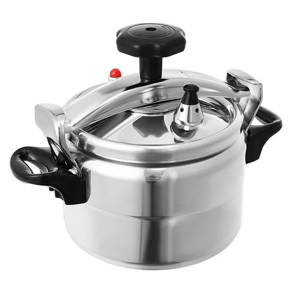 Aluminum Pressure Cooker 3L, Compact Portable Pressure Cooking Pot for Kitchen, Restaurant, Home - Silver