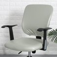 thumbnail image 3 of Split Office Chair Cover Dustproof Waterproof Rotating Chair Waterproof Oilproof Dustproof Washable Protector Gray Seat+Backrest, 3 of 9