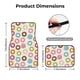 thumbnail image 5 of Fotbe Colorful Donuts Juego de 4 Tapetes para Auto con Estampado – Alfombrillas de Goma Reforzada, Diseño Antideslizante, Protección para Todo el Año – Vehículos, Autos, Camionetas y SUVs, 5 of 7
