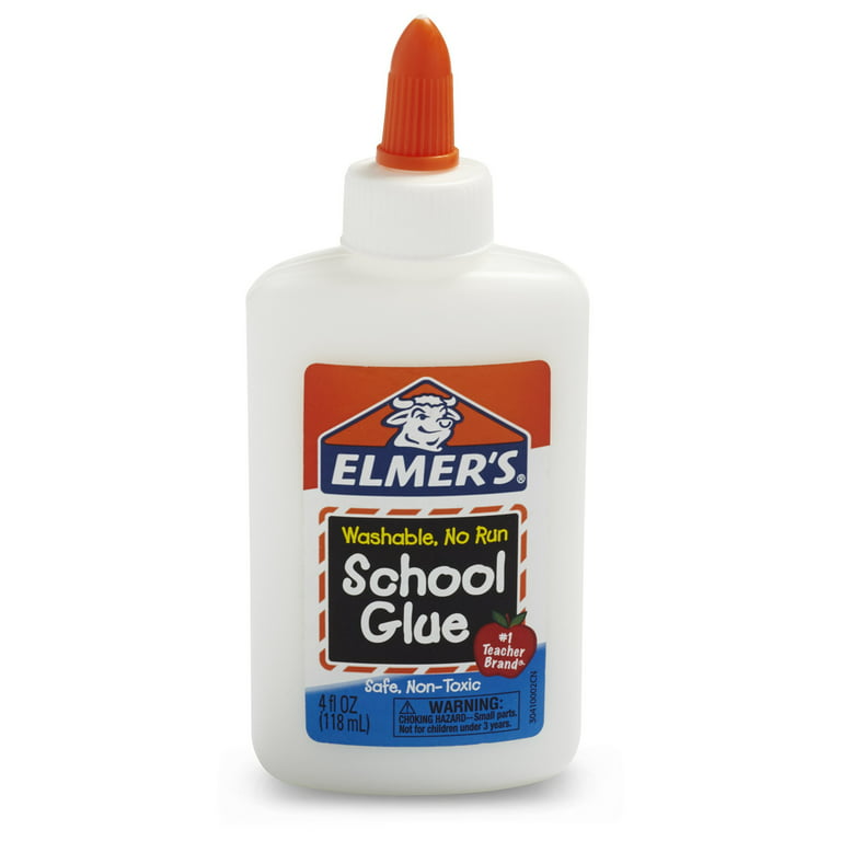 Elmers Washable Goes On Purple Dries Clear School Glue 3 FL OZ