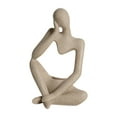 thumbnail image 3 of Estatuilla moderna Soledad Figura Pensador abstracto beige, 3 of 10