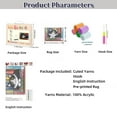 thumbnail image 2 of DIY Latch Hook Rug Kits Black and White Cat on Bookshelf Stamped Non-slip Mat Crochet Yarn Hook and Latch Emboridery Tapestry for Home Floor Decor and Pet Warm Cushion 52x38cm(1), 2 of 7