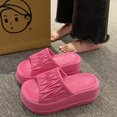 thumbnail image 1 of Zapatillas de mujer con suela gruesa y tacón alto, para exteriores, informales, antideslizantes, de suela suave, novedad de verano de 2024, 1 of 6