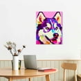 thumbnail image 2 of LHONGY Dog Decor Dog Wall Art Husky Wall Art Poster Animal Wall Decor Animal Pictures Animals Canvas Wall Art Pet Art Husky Art Dog 12x16 in, 2 of 5
