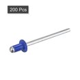thumbnail image 3 of Uxcell 3.2mm x 5mm Aluminum Open End Flat Round Head Blind Rivets, Blue 200 Pack, 3 of 5