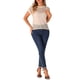 thumbnail image 2 of INSPIRAR CHIC Blusa Casual de Encaje Floral de Manga Corta para Mujeres del Día de San Valentín S Beige Púrpura, 2 of 6