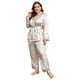 thumbnail image 5 of Pijama de talla grande para mujer, cárdigan con cordones, camisón, pijama informal holgado, traje para el hogar para mujer, 5 of 5