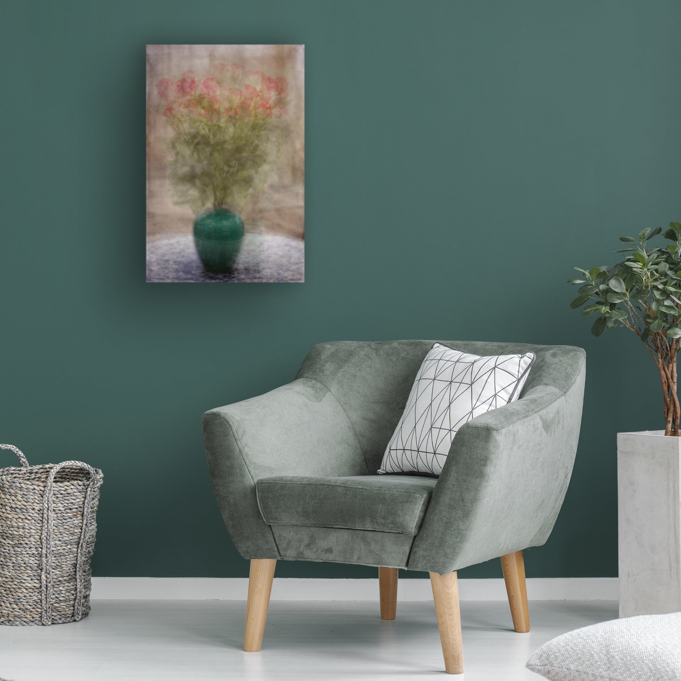 Canvas Wall Art - Katarina Holmstrom 'Roses On A Tuesday' Wall Art for Living Room, Bedroom, or Office Décor by Trademark Fine Art - 30 x 47 Inches