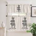 thumbnail image 6 of Birds on the Wire Purple Grey Curtain Valances Set Kitchen Curtains 36&nbsp;inch Length Rod Pocket Valance and Tiers 3 Piece Set Small Bedroom Bathroom Laundry Decor, 6 of 9