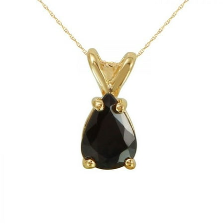 Foreli 0.85CTW Sapphire 10k Yellow Gold Necklace