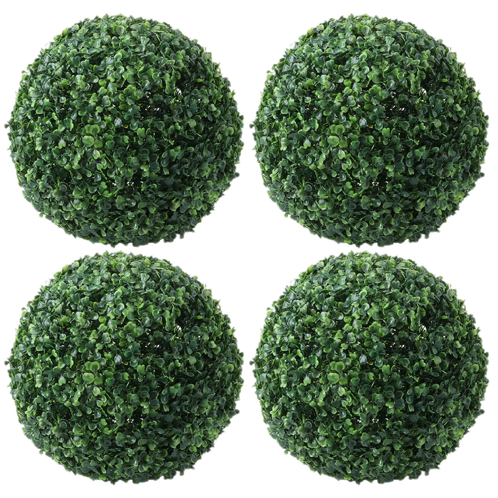 OUNONA 4 pcs Artificial Plant Topiary Balls Fake Green Grass Ball