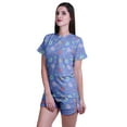 thumbnail image 2 of Moomaya Womens Printed Tee and Shorts Pajama Set PJs,Short Sleeve Sleepwear Nightwear S-XXL, 2 of 7