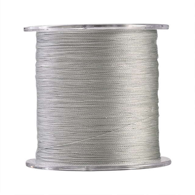 Hilo de pescar BuyWeek trenzado de PE de 500 m 4 hilos color Gris