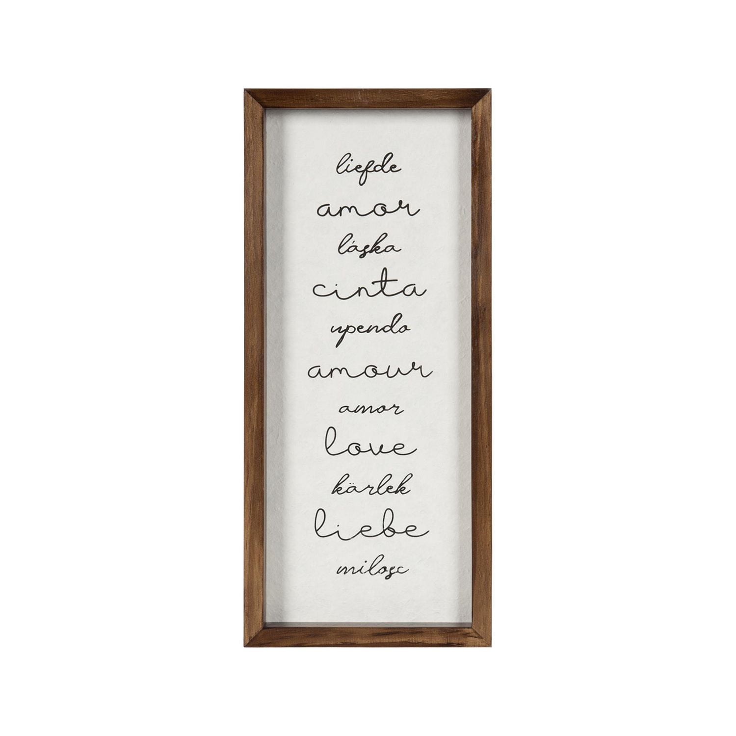 Art typographique encadré Love de Hometrends