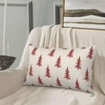 thumbnail image 5 of Christmas Pillow Covers 12x20 Set of 2, White Red Chirstmas Tree Decorations Throw Pillow Covers Outdoor Winter Holiday Farmhouse Xmas Cushion Case Linen Square for Home Couch Sofa, 5 of 6