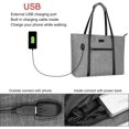 thumbnail image 2 of MOSISO USB Charging Port 15.6" Laptop Tote Bag, Gray, 2 of 6