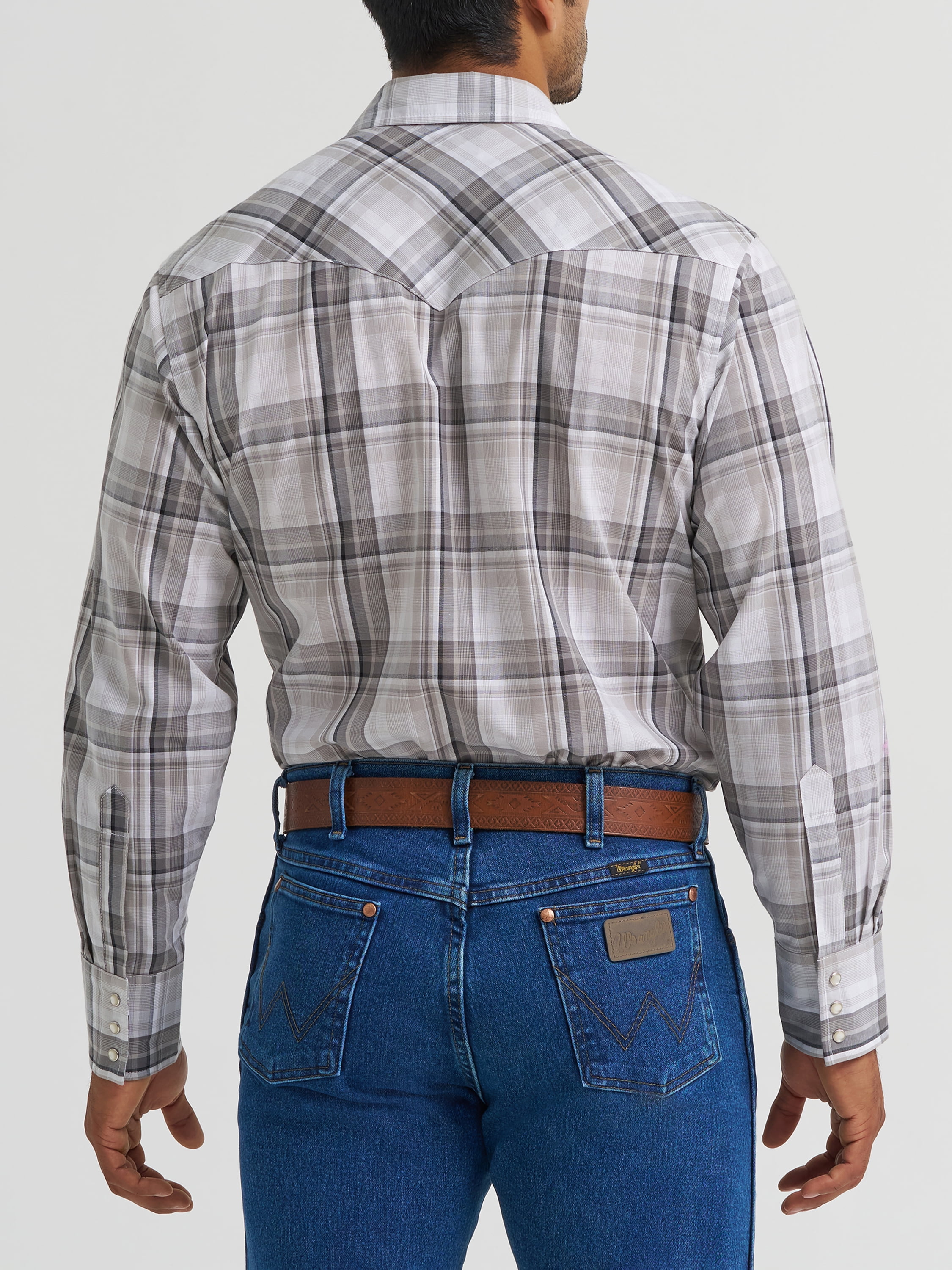 Wrangler® Men's and Big Men's Regular Fit Long Sleeve Western Shirt, Sizes S-5XL