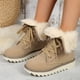 thumbnail image 5 of Zapatos para mujer, de tacón bajo, de piel nobuk, gruesos, hasta media pantorrilla, botas de nieve/algodón, zapatillas para correr, botas vaqueras., 5 of 8