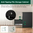 thumbnail image 4 of Superday 2 Drawer File Cabinets, 18” D Vertical File Cabinet with Lock, Locking Filing Cabinet for Home Office, Black Metal Filing Cabinets for Hanging Letter/Legal Folders, Easy Assemble, 4 of 7