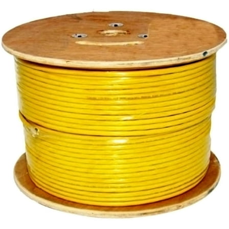 Vertical Cable 1000ft Solid Shielded Cat6 Cable - 23AWG F/UTP 550MHz CMR-Yellow