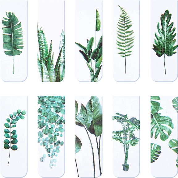 10 Pieces Magnetic Bookmarks Magnet Page Markers Assorted Book Markers Set for Students Reading Gifts for Christmas(Cactus)