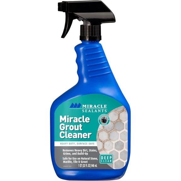 Heavy Duty Miracle Grout Cleaner Spray for Natural Stone, Marble, Tile & Grout, Quart