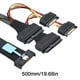 thumbnail image 4 of Cable adaptador Slimline SAS MCIO 8i 74 a 2-SFF 8639 50 cm con alimentación SATA 15P, 4 of 5